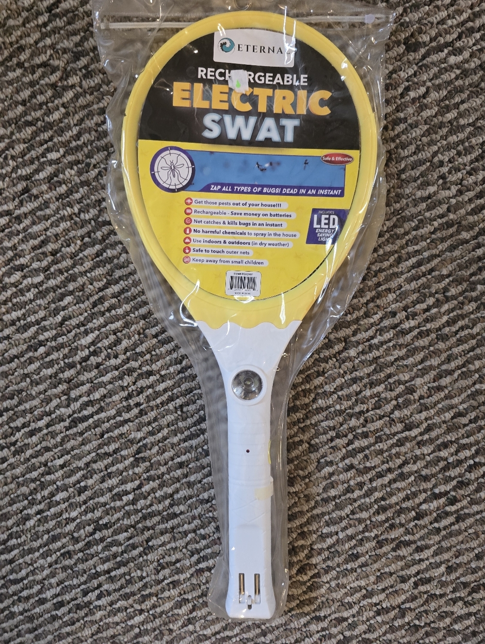 Eterna Electric Swat Racket - Yellow and White